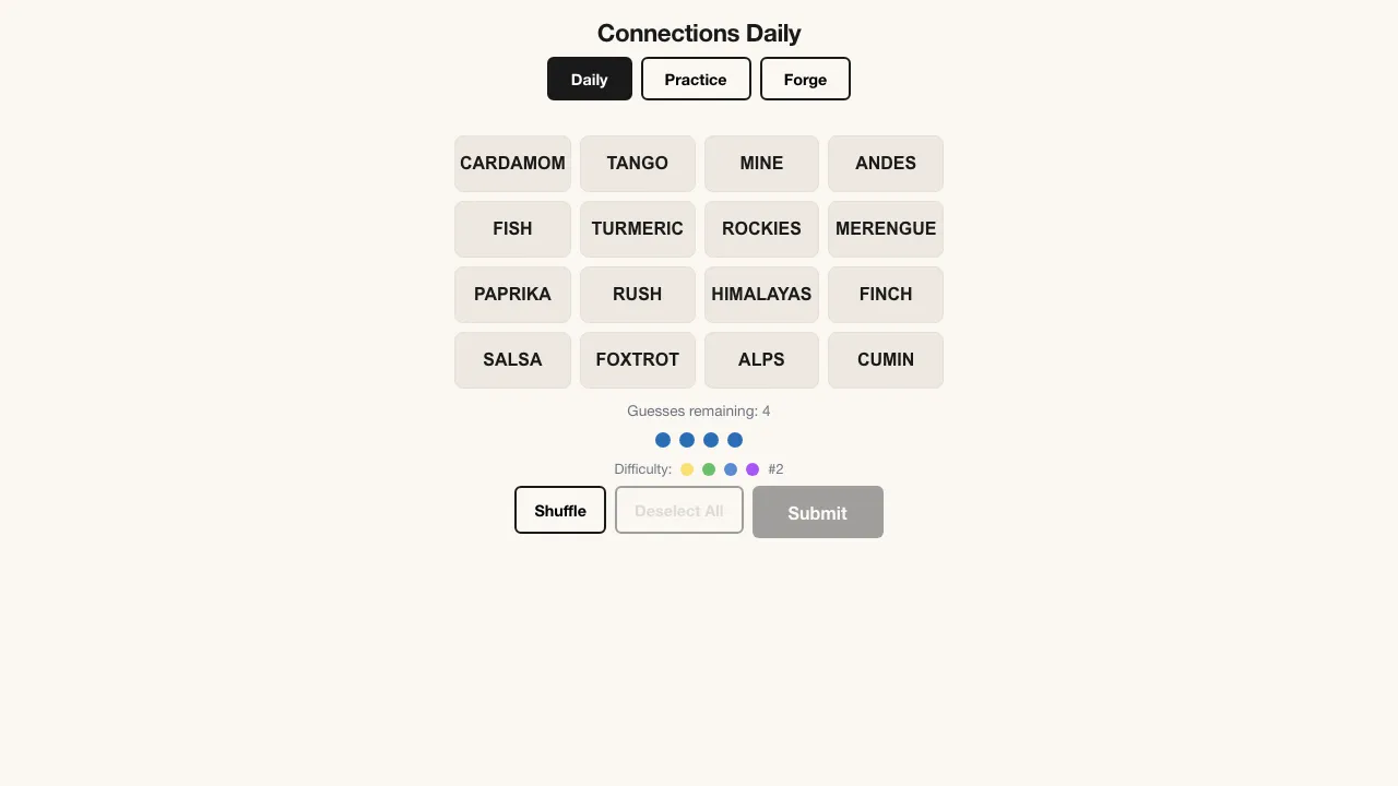 Connections Daily